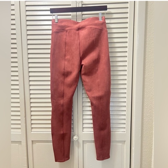 SPANX High Waist Faux Suede Leggings, Rich Rose - Picture 8 of 8